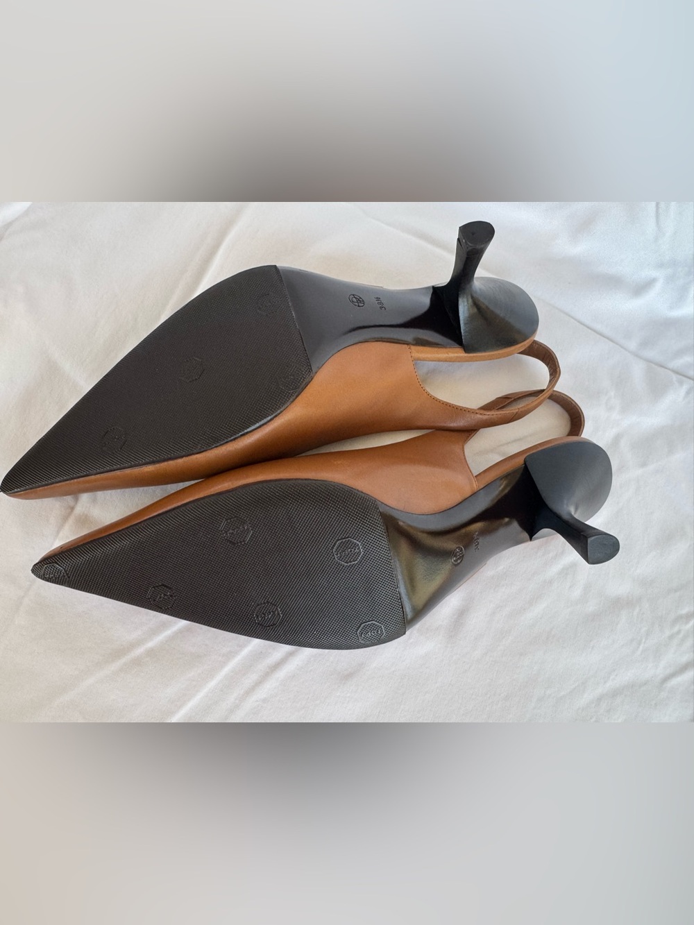The Row Brown Pointed-Toe Slingback Heels - Picture 7 of 14